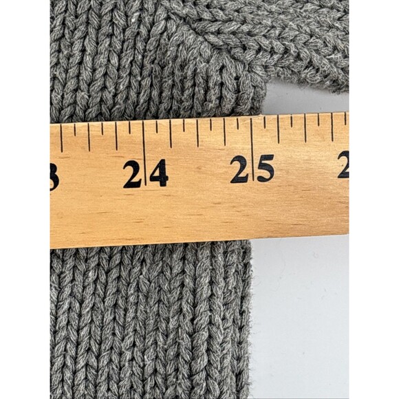 Vintage 90s Polo Ralph Lauren USA Flag Heavy Cotton Knit Sweater Grey Rare RL - Picture 5 of 8